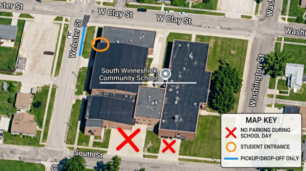 Parking Map for High School, 2026-2027